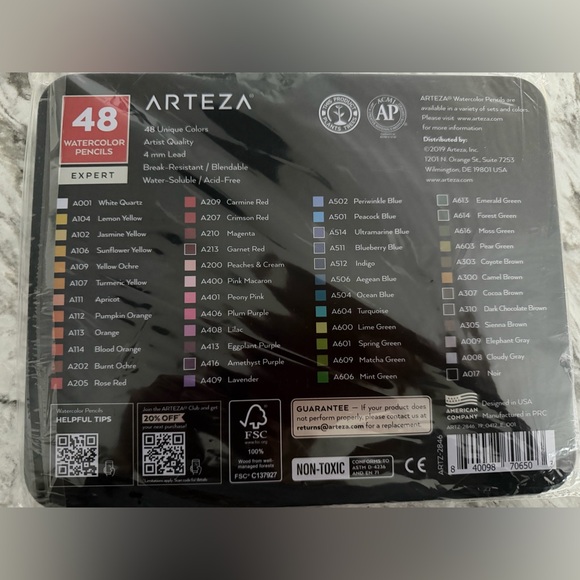 ARTEZA Watercolor Pencils Set - 48 Colors - Picture 4 of 4